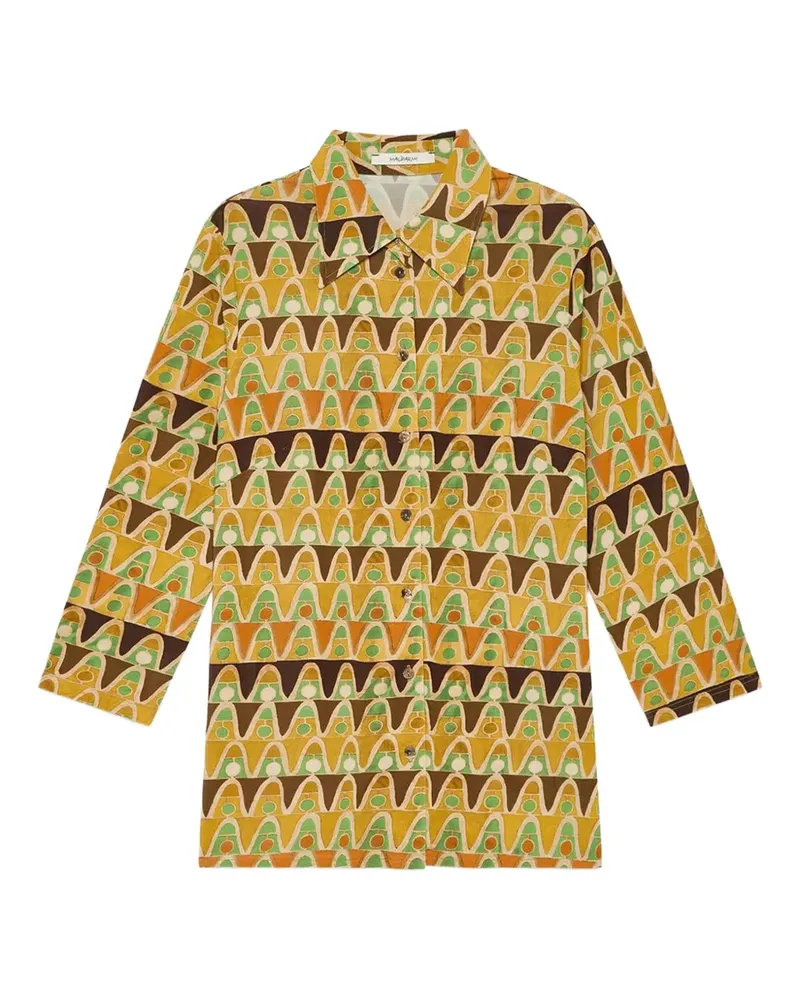Maliparmi Hemd mit geometrischem Print - Gelb Gelb