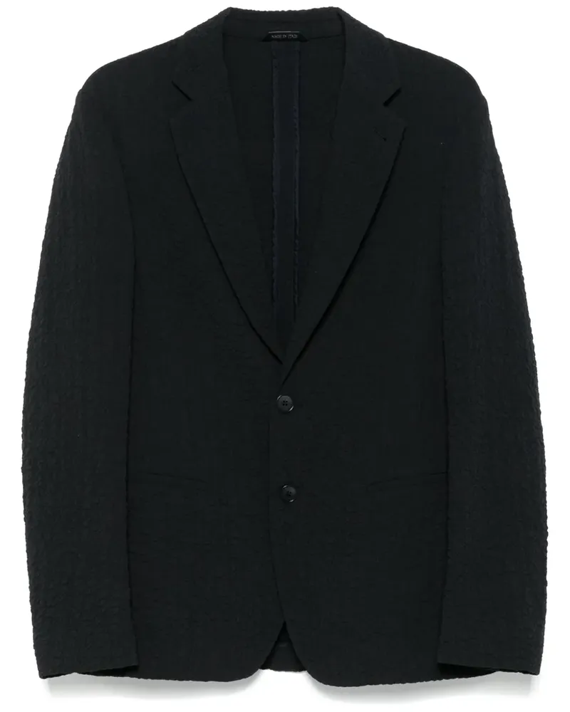 Giorgio Armani Sakko mit Knitteroptik - Blau Blau