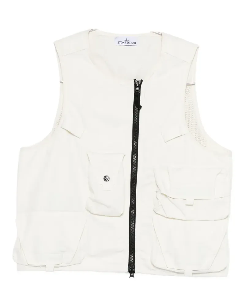 Stone Island zip pocket gilet - Nude Nude