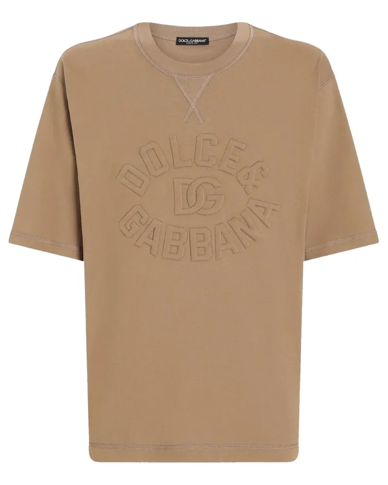 Dolce & Gabbana T-Shirt mit Logo - Braun Braun