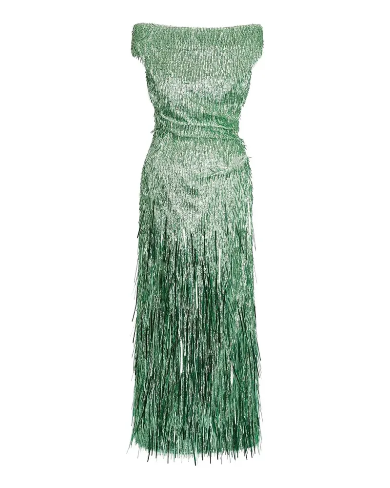 Erdem sequinned fringe dress - Grün Grün
