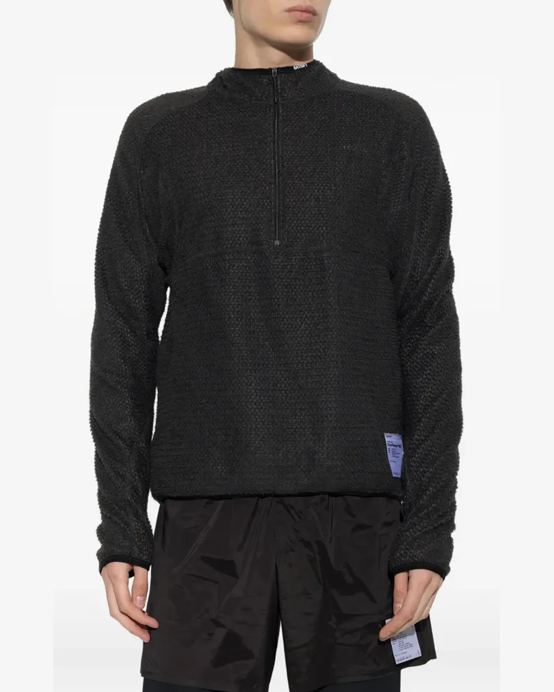 Satisfy FuzzFleece AD quarter-zip sweatshirt - Schwarz Schwarz