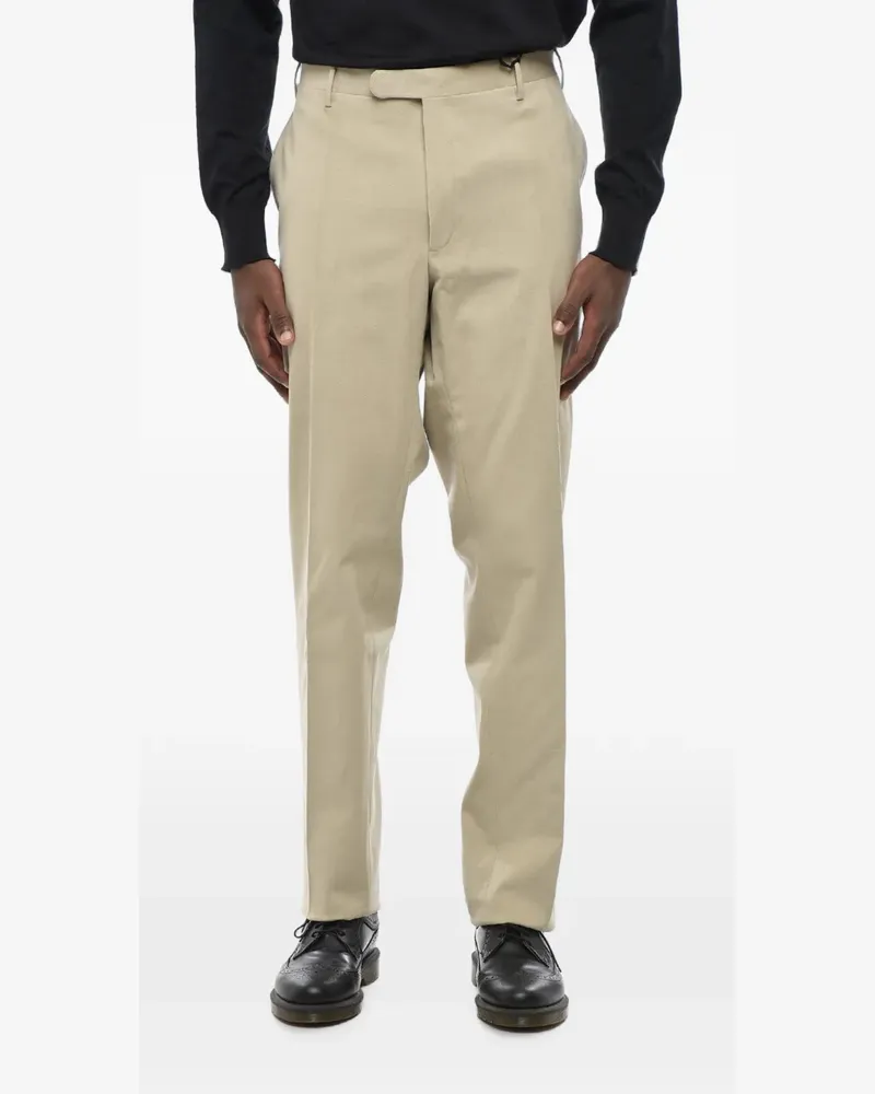Corneliani pressed-creases tailored trousers - Nude Nude