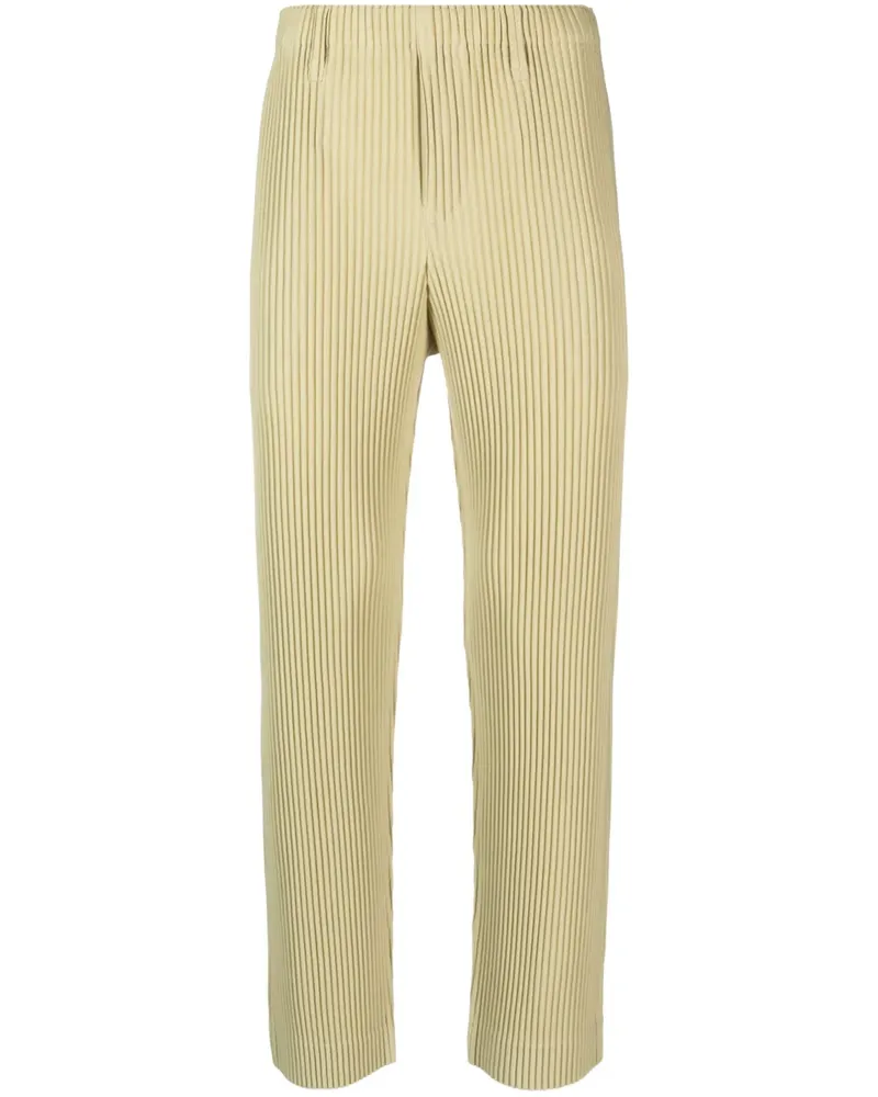 Issey Miyake Plissierte Slim-Fit-Hose - Schwarz Schwarz