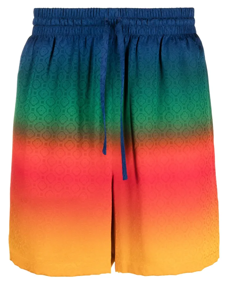 Casablanca Paris Peace Gradient Shorts aus Seide - Blau Blau