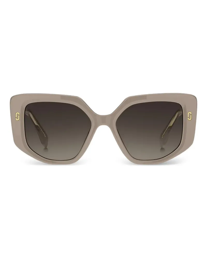 Marc Jacobs geometric-frame sunglasses - Nude Nude