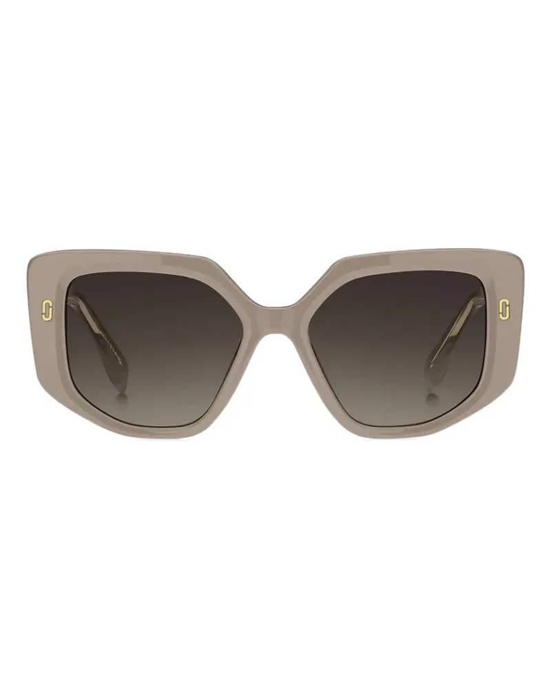 Marc Jacobs geometric-frame sunglasses - Nude Nude