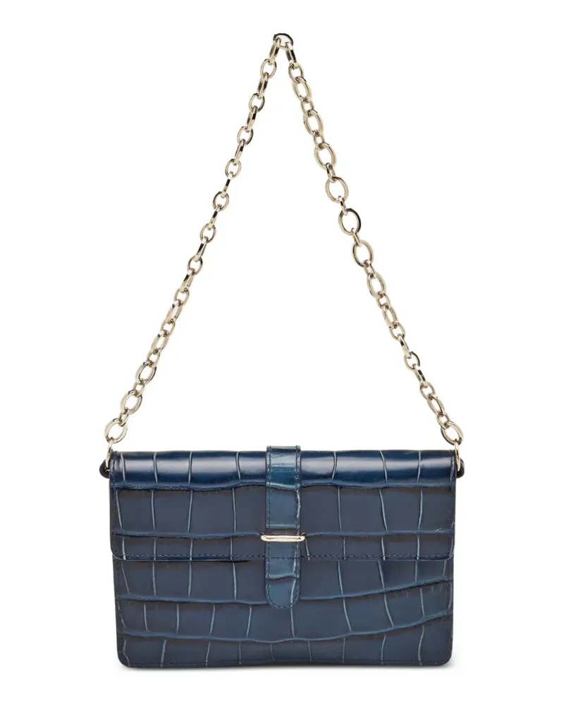 Furla Greta Clutch mit Kroko-Effekt - Blau Blau