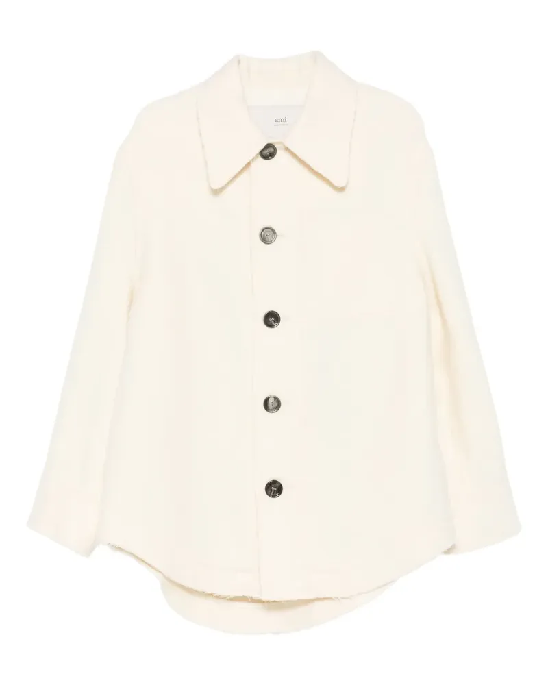 AMI Paris Jacke mit Knöpfen - Nude Nude