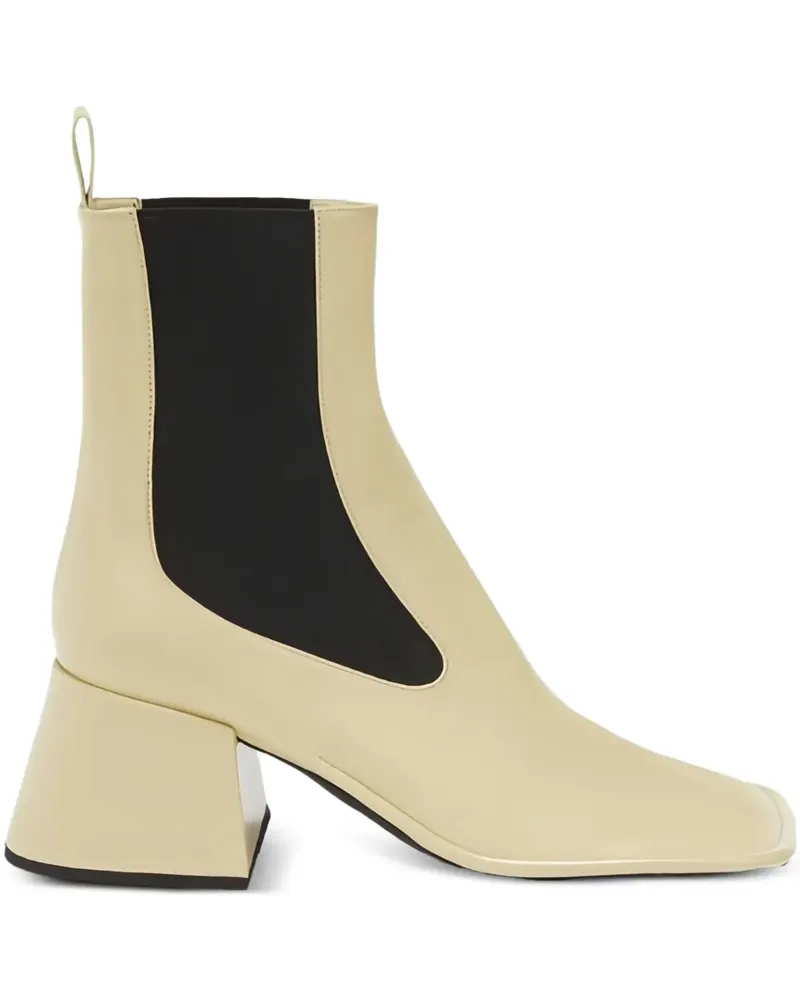 Jil Sander Stiefel mit Blockabsatz - Nude Nude