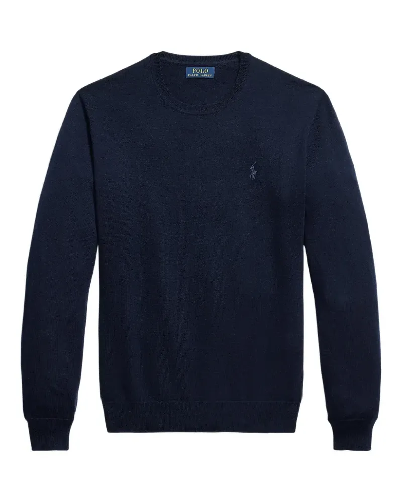 Ralph Lauren Rundhalspullover aus waschbarer Wolle - Blau Blau