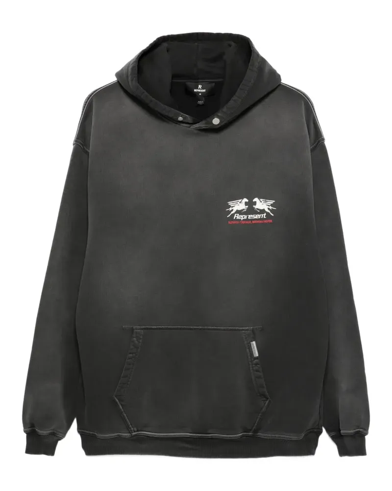 REPRESENT 24 Hour Service graphic-print hoodie - Schwarz Schwarz