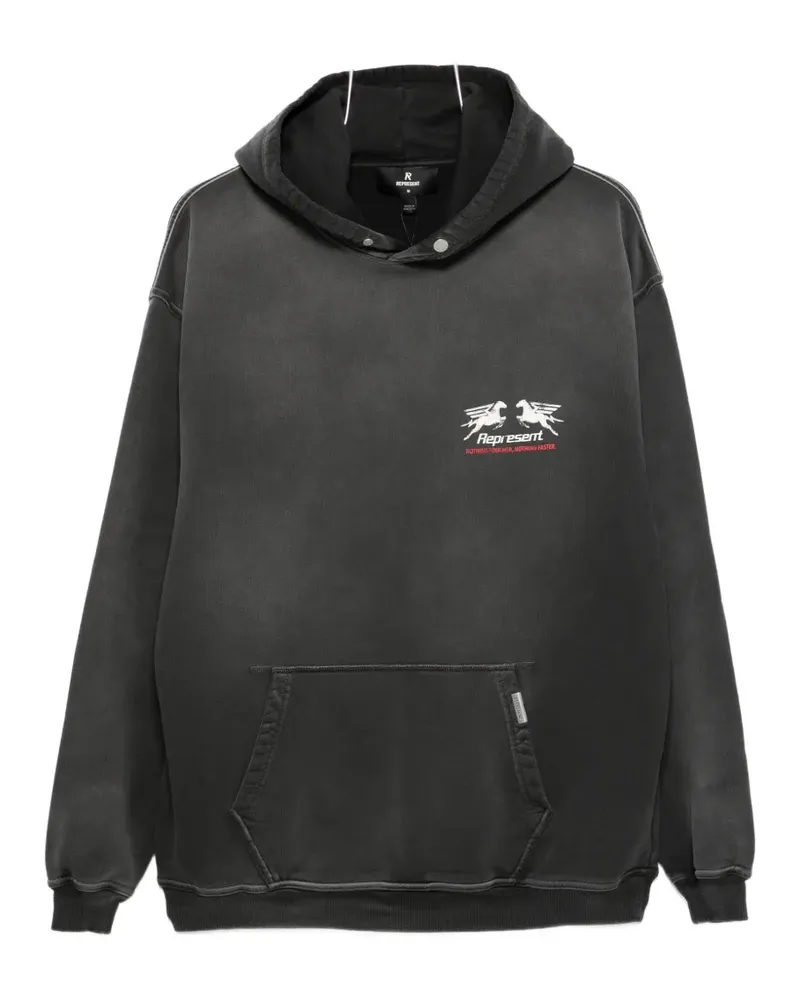 REPRESENT 24 Hour Service graphic-print hoodie - Schwarz Schwarz