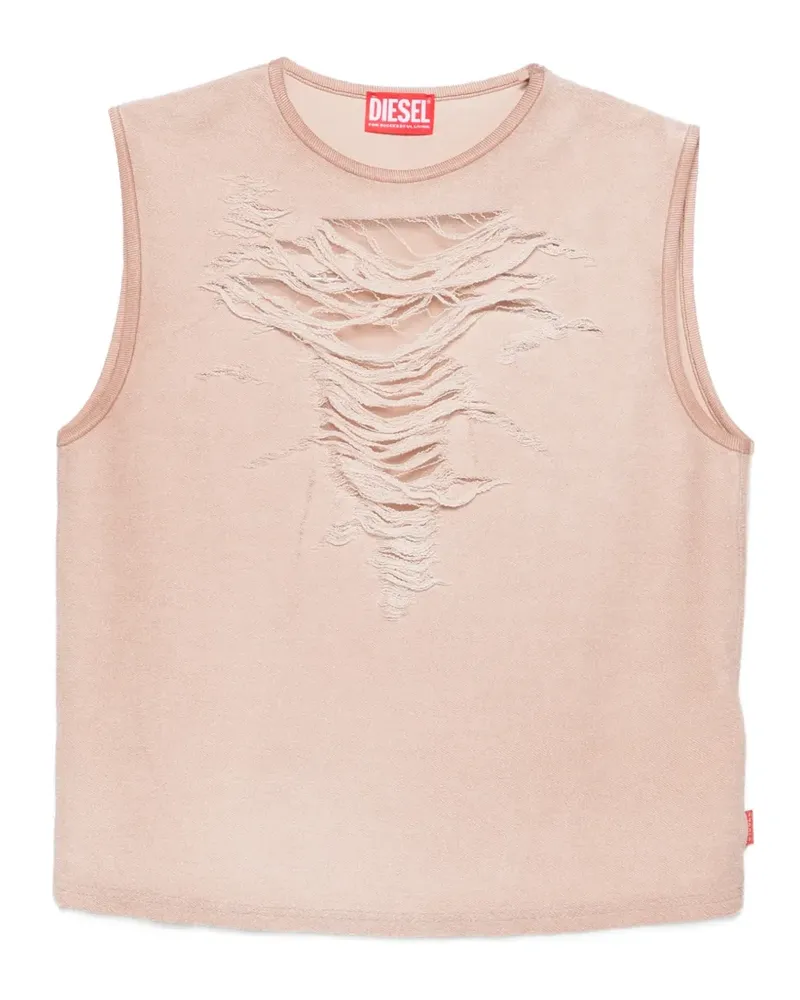 Diesel T-Yasi-S1 Top im Distressed-Look - Nude Nude