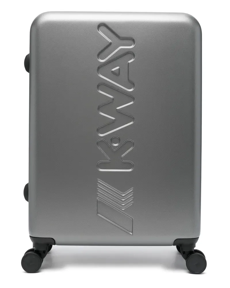 K-Way Mittelgroßer Rollkoffer mit Logo-Prägung - Grau Grau