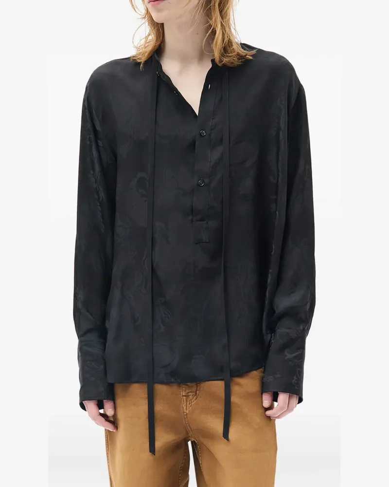Ann Demeulemeester Bertil Hemd - Schwarz Schwarz