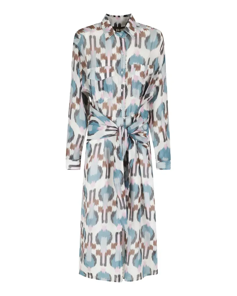 Bazar Deluxe wrap-front printed dress - Weiß Weiß