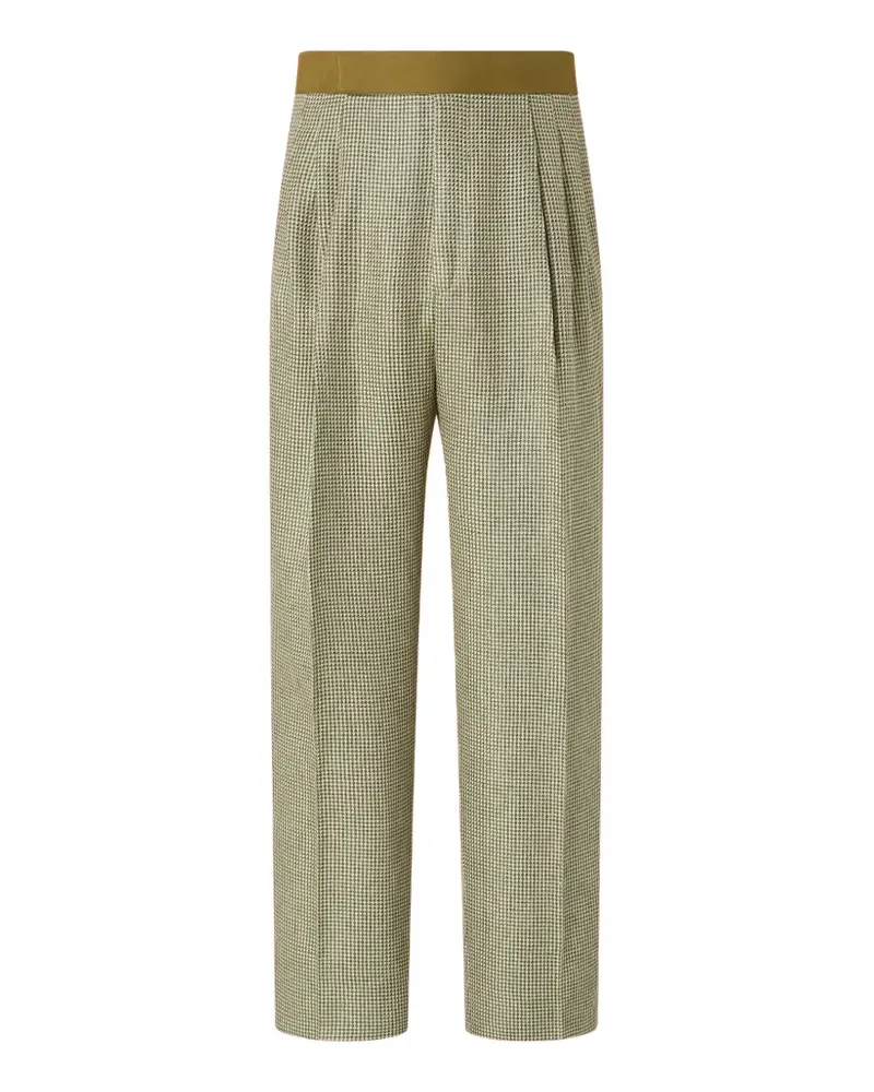 Ermenegildo Zegna Leinenhose mit überkreuzten Trägern - Nude Nude