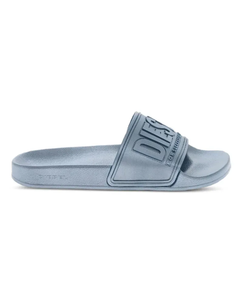 Diesel Sa-Mayemi-Pantoletten aus Perlmutt - Blau Blau