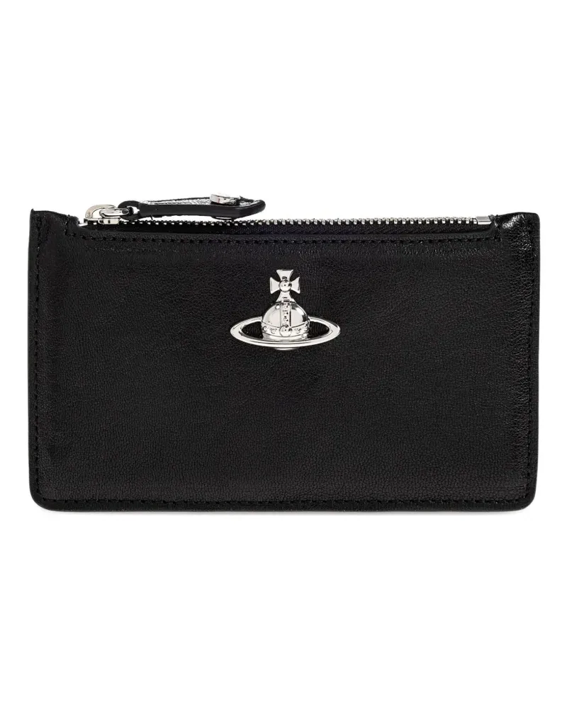Vivienne Westwood Kartenetui mit Orb-Schild - Schwarz Schwarz