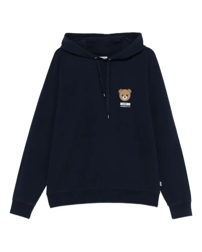 Moschino Hoodie mit Teddy-Print - Blau Blau
