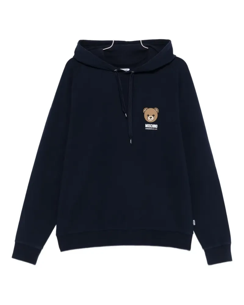 Moschino Bear-print hoodie - Blau Blau
