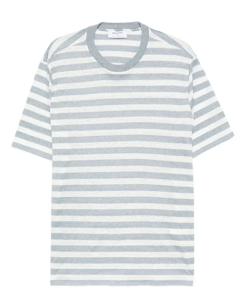 Gran Sasso Gestreiftes T-Shirt - Grau Grau