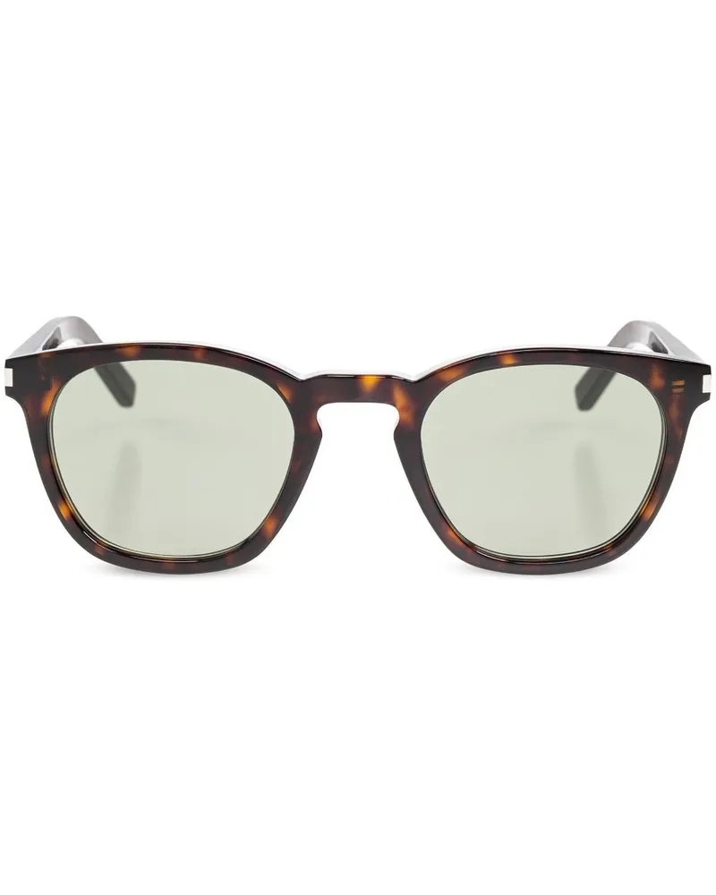 Saint Laurent Sonnenbrille mit Logo-Gravur - Braun Braun