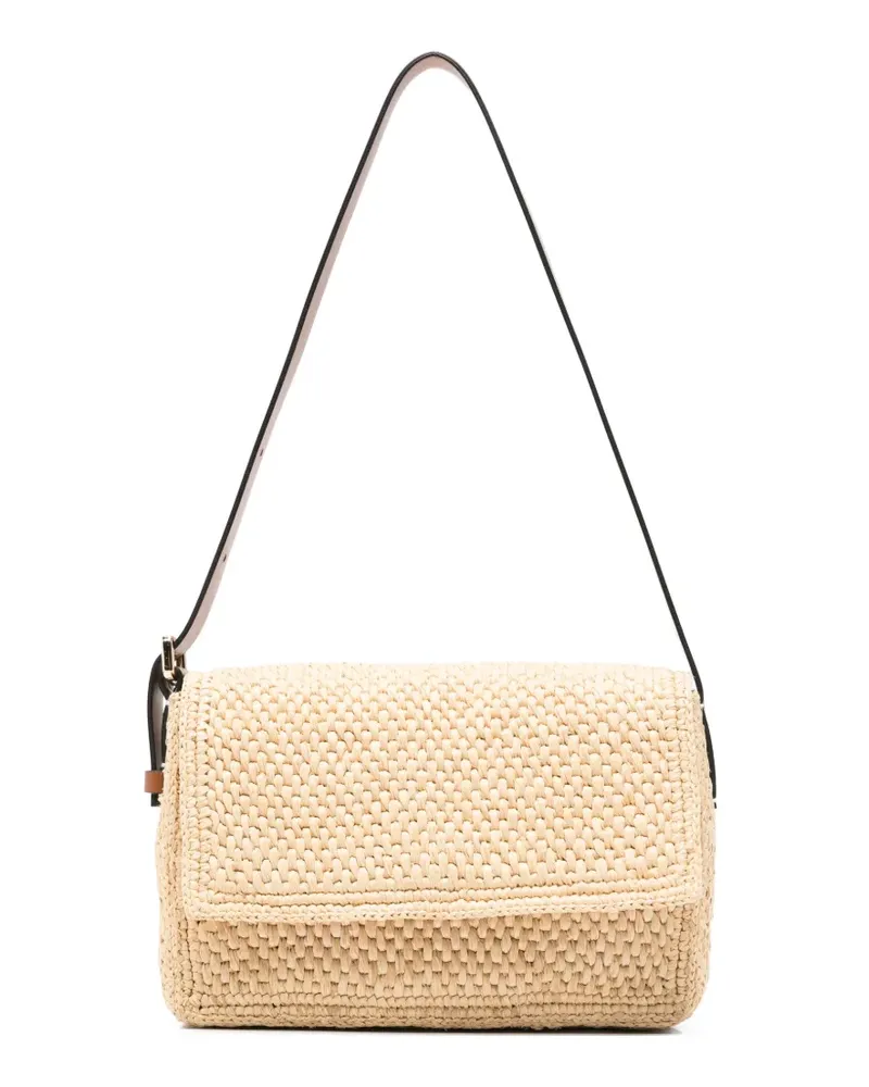 Manebí natural leather shoulder bag - Nude Nude