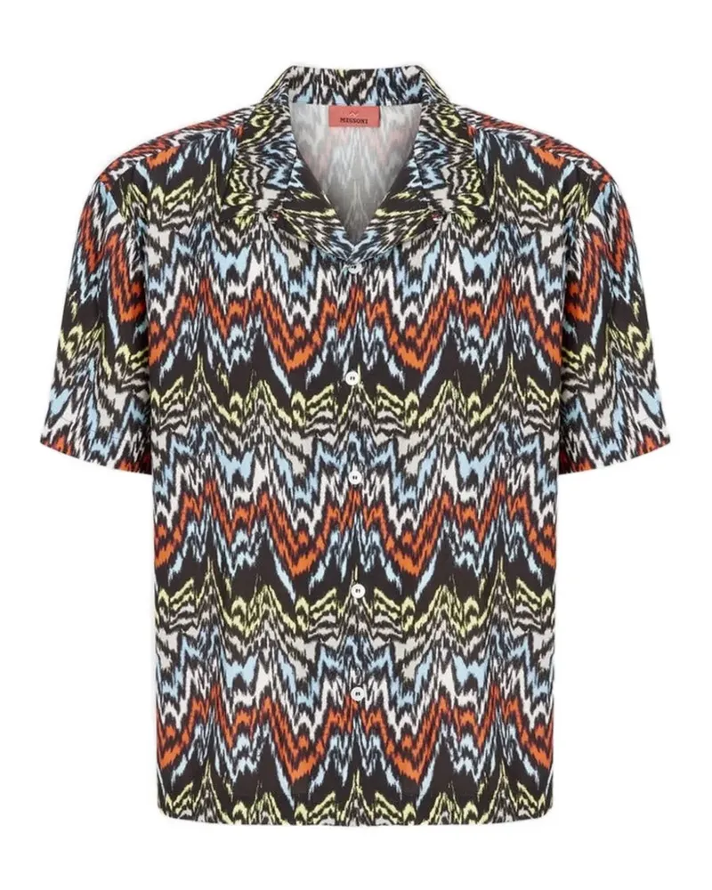 Missoni Gemustertes Hemd - Schwarz Schwarz