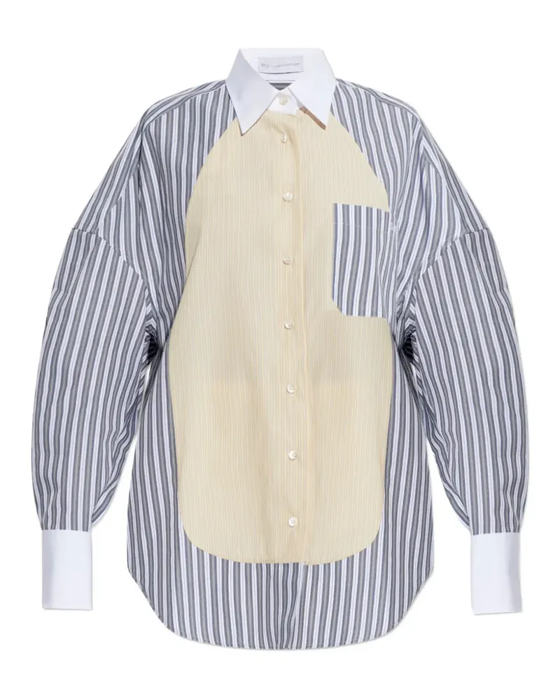 Stella McCartney Hemd mit gestreiften Einsätzen - Grau Grau