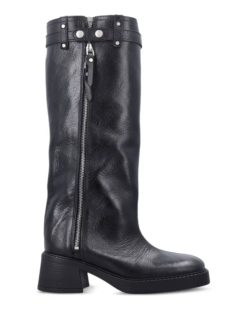 Miista Izolda Stiefel mit Schnalle - Schwarz Schwarz