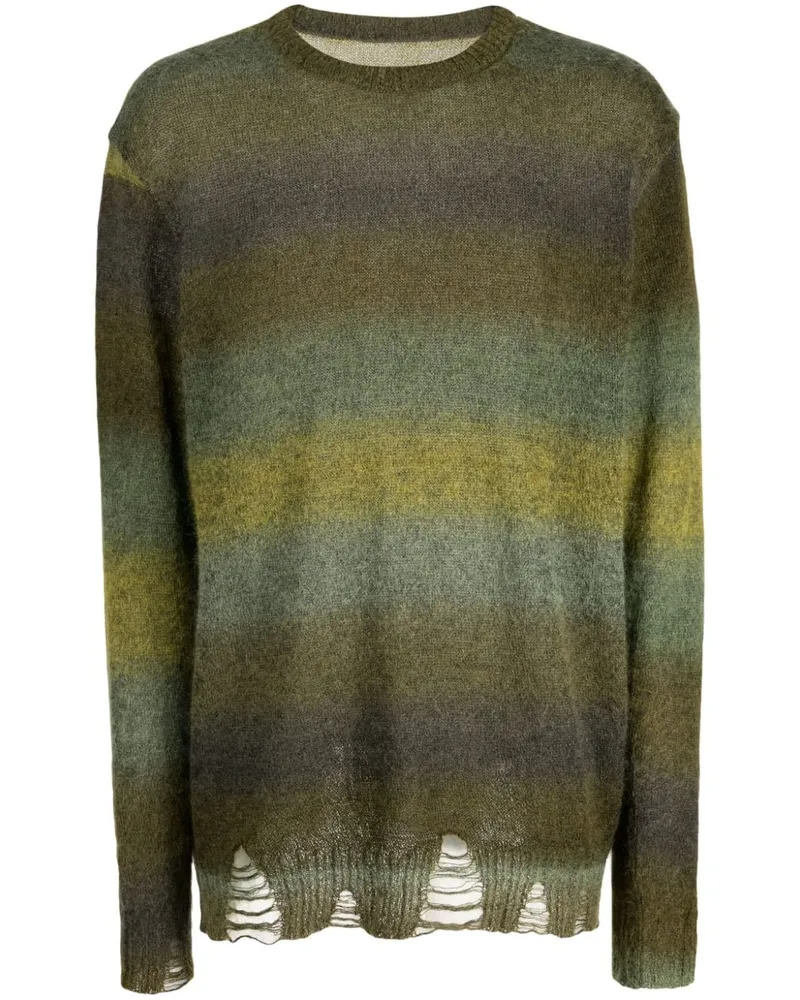 Song For The Mute Gestreifter Pullover - Grün Grün