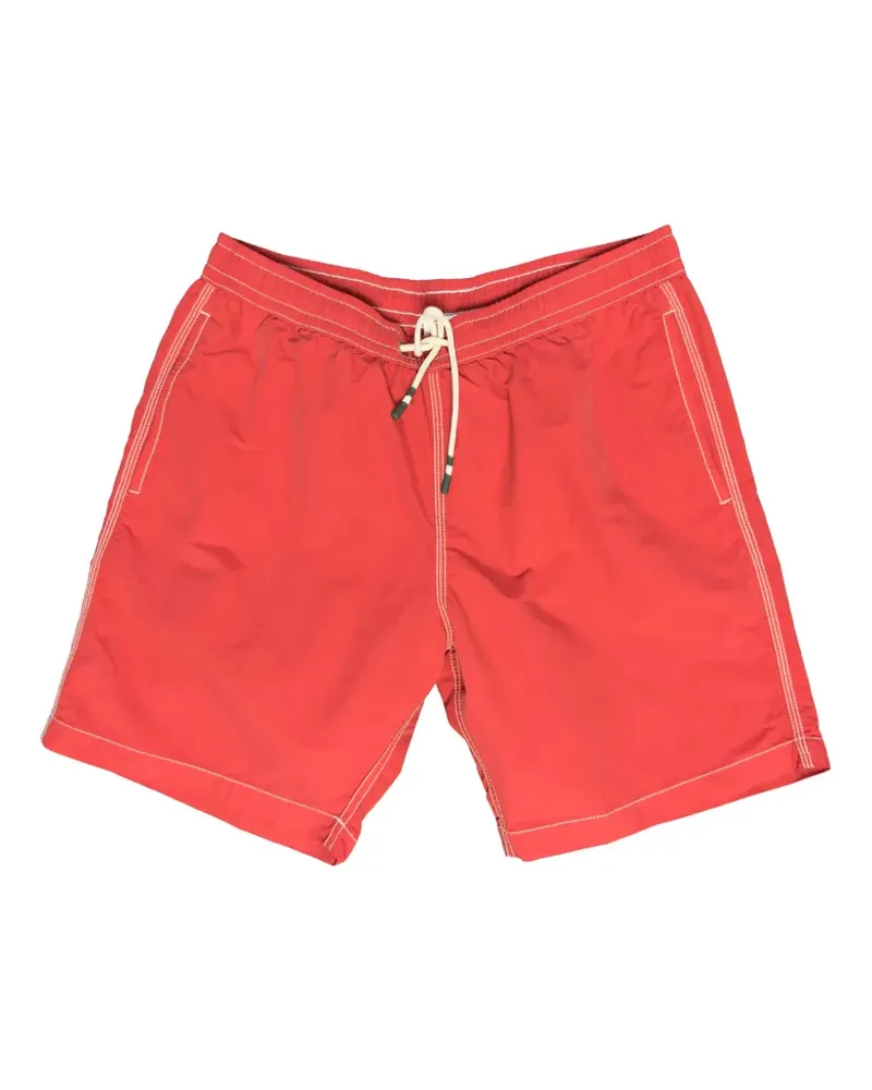 Hartford Kordelzug-Shorts mit Kontrastnähten - Rot Rot