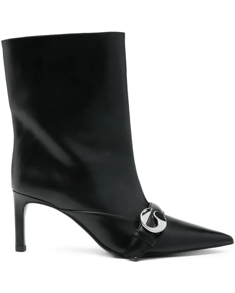 COPERNI Spitze Stiefel mit Schnallenverschluss 70mm - Schwarz Schwarz