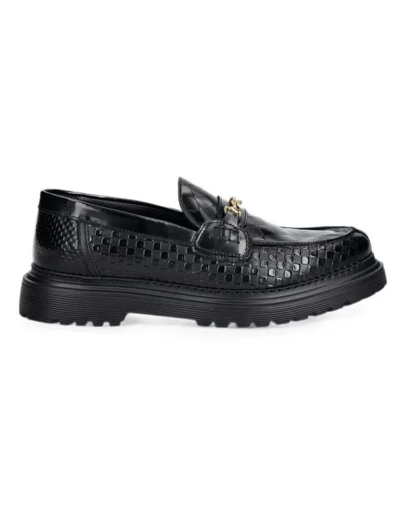 Filling Pieces woven-effect horsebit loafers - Schwarz Schwarz