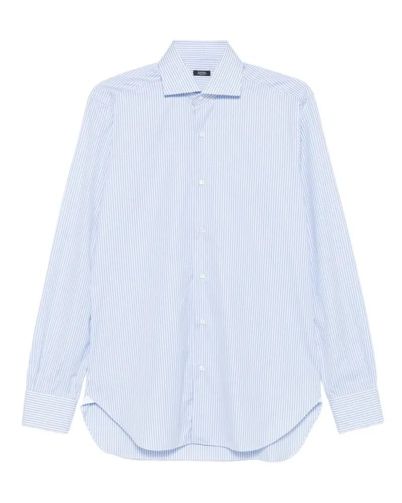 BARBA Gestreiftes Hemd - Blau Blau