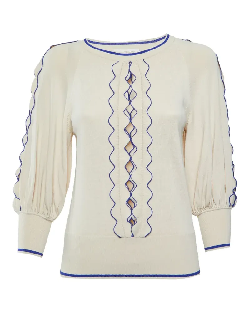 Zimmermann Wonderland cut-out sweater - Nude Nude