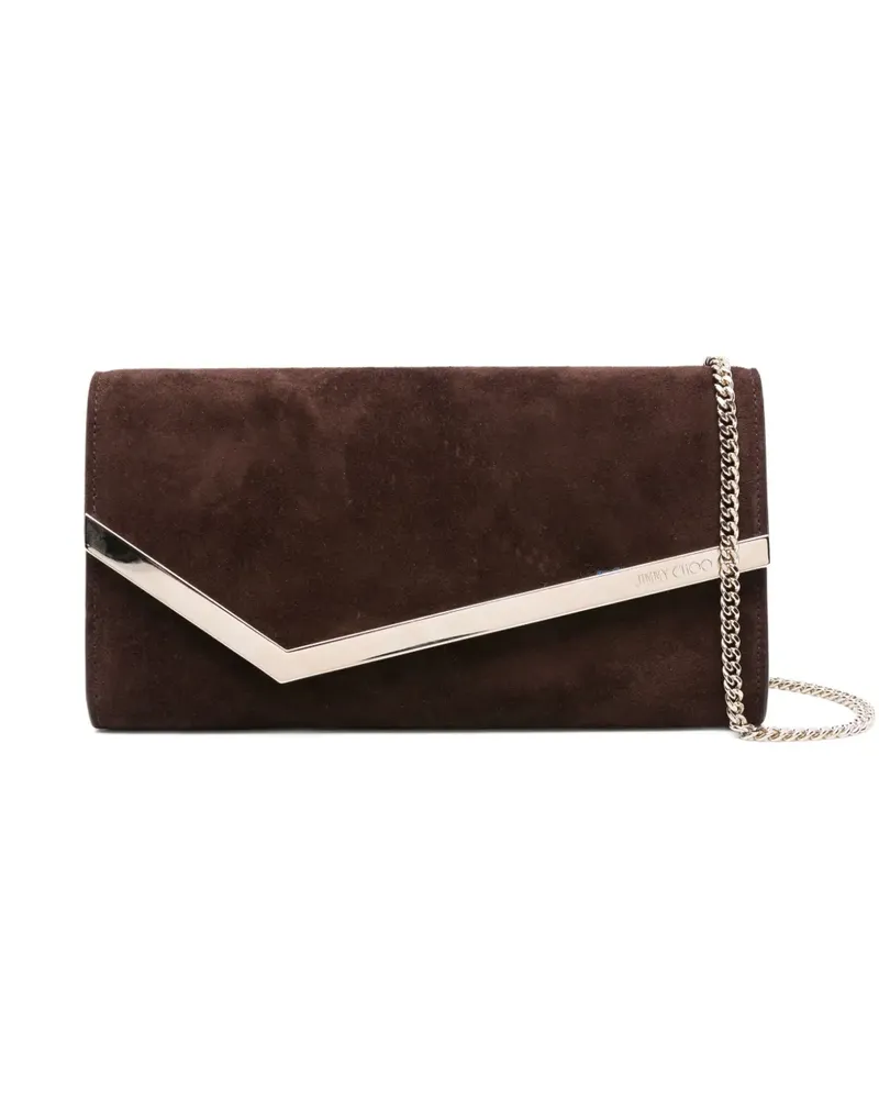 Jimmy Choo Clutch in Kuvertform - Braun Braun