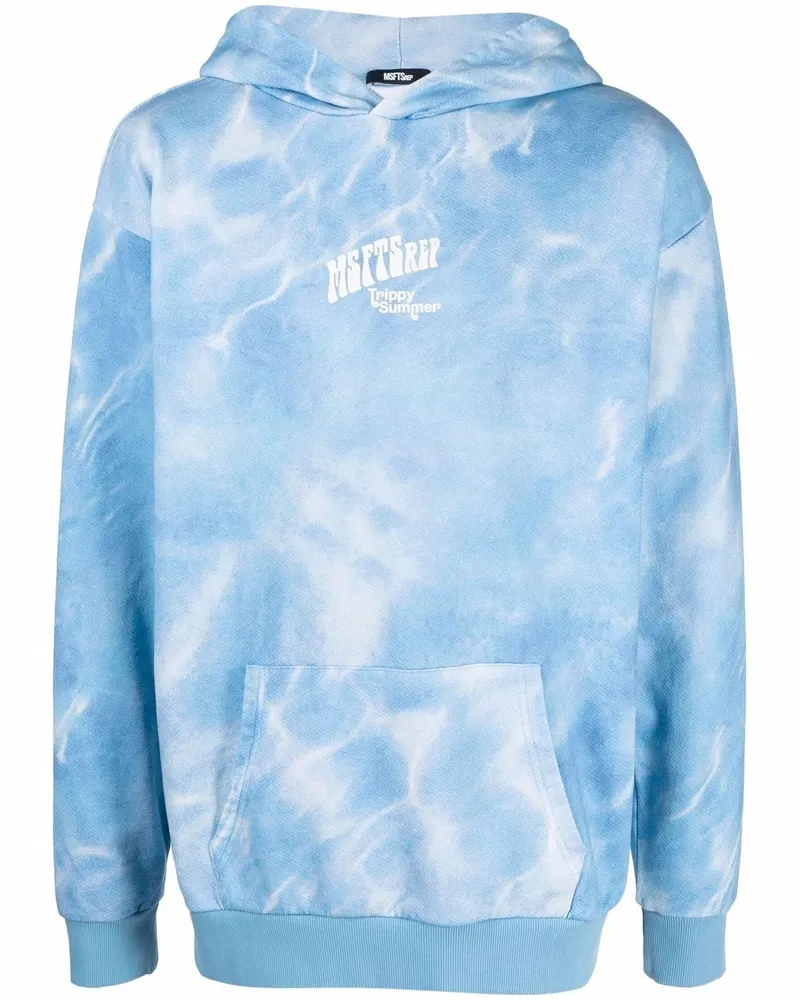 MSFTSrep Hoodie mit Batikmuster-Print - Blau Blau