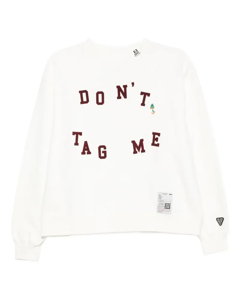 MIHARAYASUHIRO flocky-print sweatshirt - Weiß Weiß