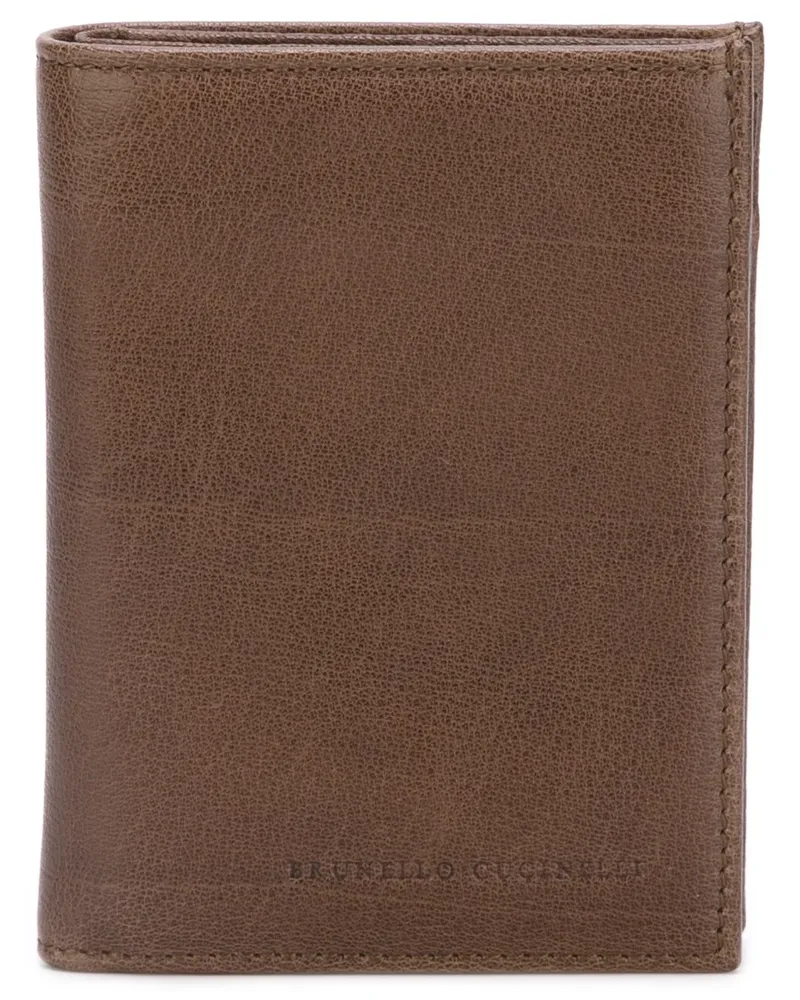 Brunello Cucinelli Portemonnaie mit Logo-Prägung - Braun Braun
