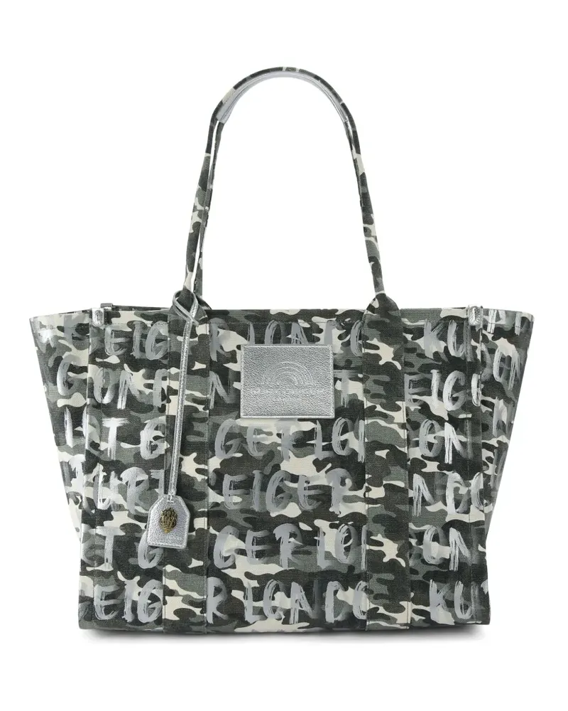 Kurt Geiger Schultertasche mit Camouflage-Print - Grün Grün
