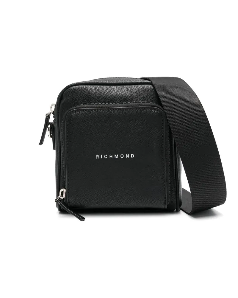 John Richmond Kuriertasche Mit Logo Print Schwarz