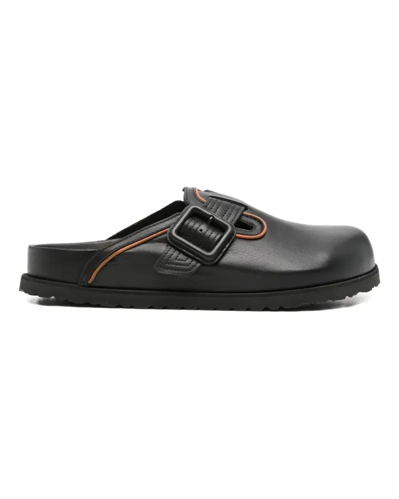 Birkenstock buckle-fastening leather mules - Schwarz Schwarz