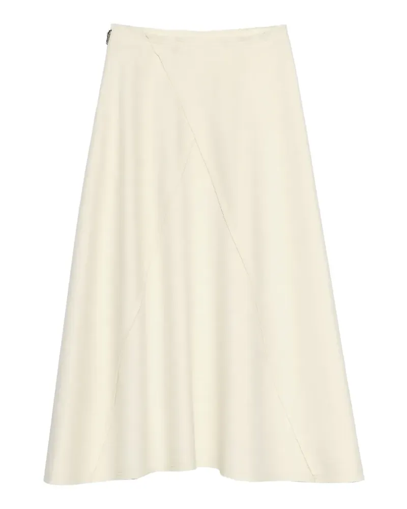BIMBA Y LOLA Doppelseitiger Wollrock, A-Linie, Elfenbeinfarben - Nude Nude