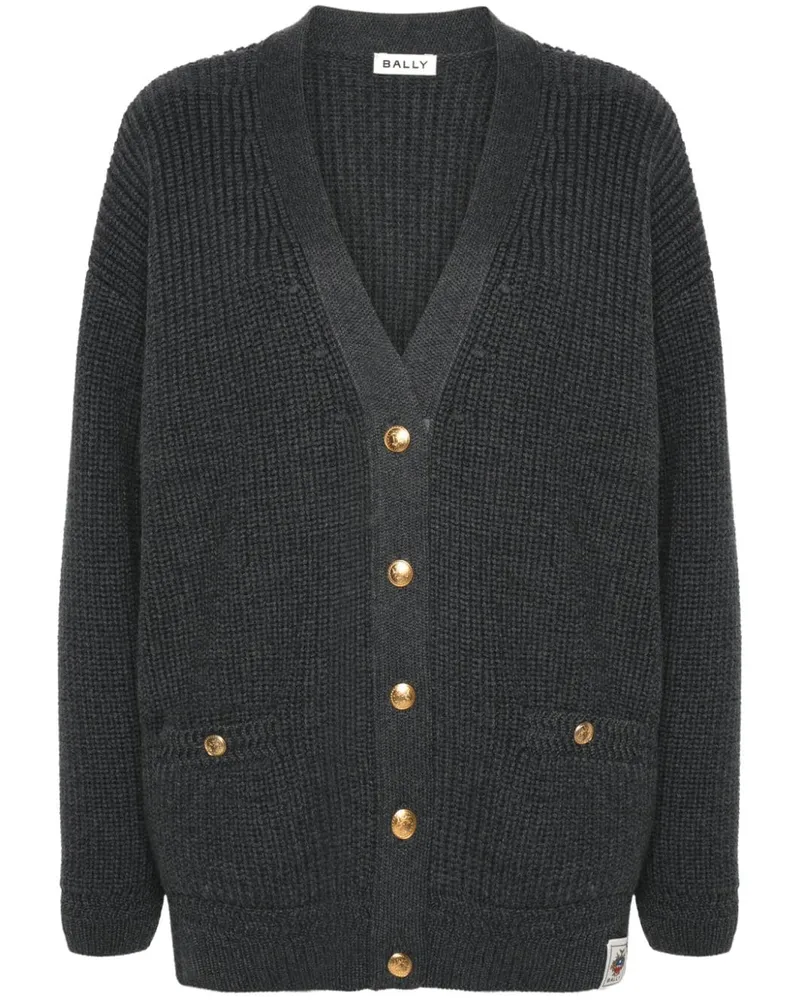 Bally Cardigan mit geprägten Knöpfen - Grau Grau