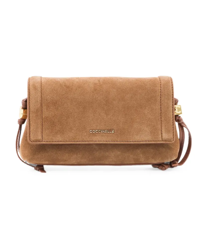 Coccinelle mini Thess suede leather shoulder bag - Braun Braun