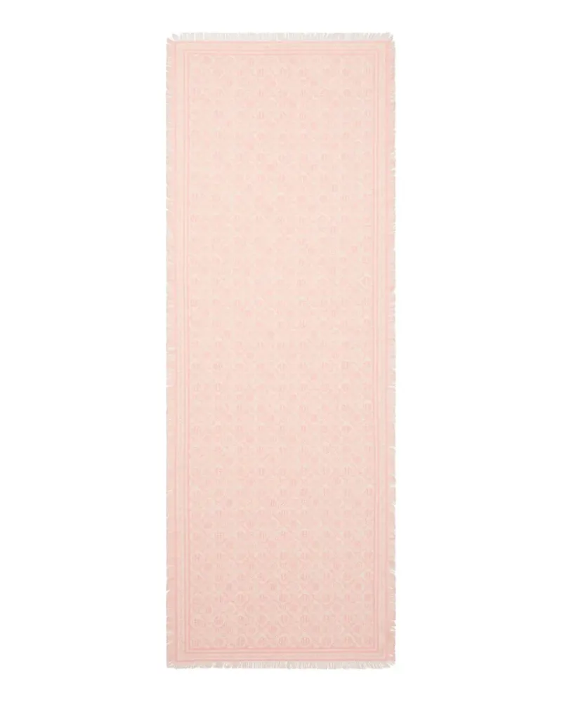 Tory Burch Länglicher T Monogram Schal mit Blumenprint - Rosa Rosa