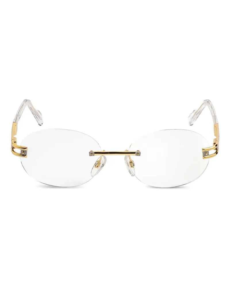 CAZAL rimless oval-frame glasses - Gold Gold